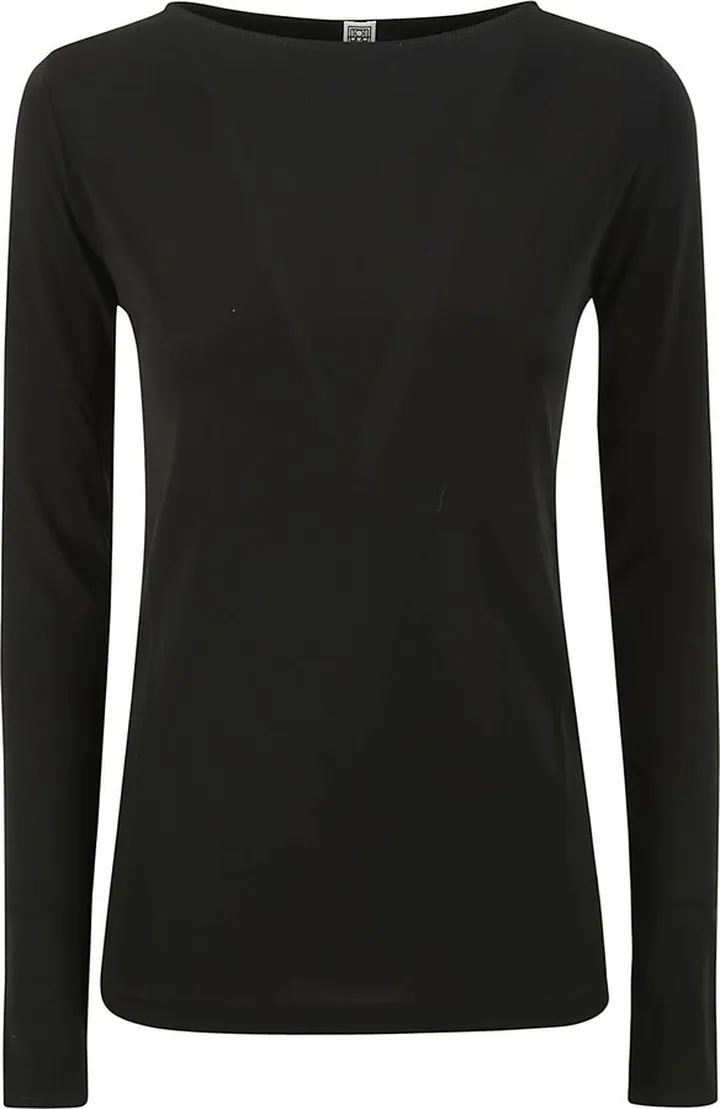 Long-sleeve Boat Neck Top