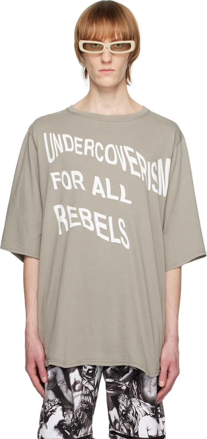 Undercoverism Gray 'For All Rebels' T-Shirt