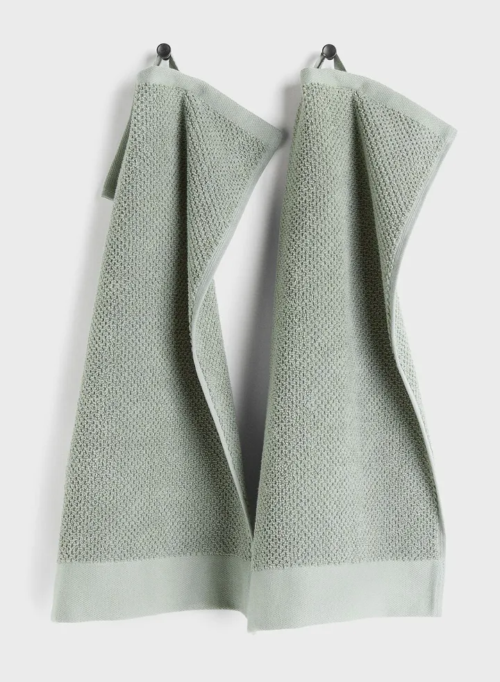 2-Pack Cotton Terry Guest Towels-30X50