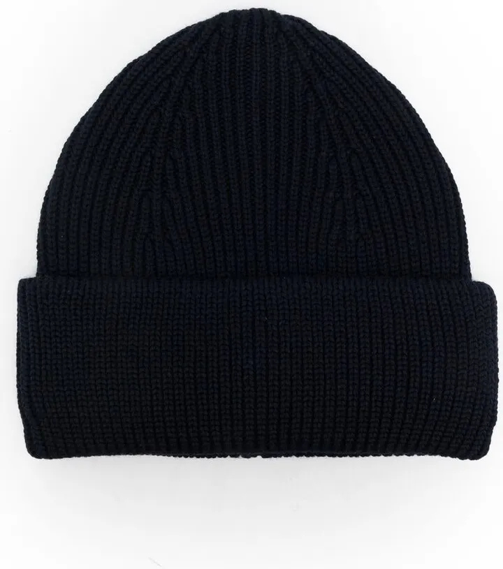 Rib-Knit Merino Beanie