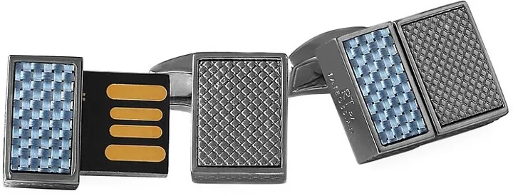 Carbon Slim USB Cufflinks