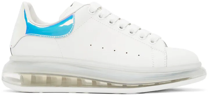 Alexander McQueen White & Iridescent Oversized Sneakers