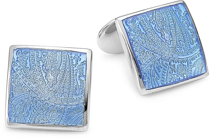 Paisley Sterling Silver Cufflinks