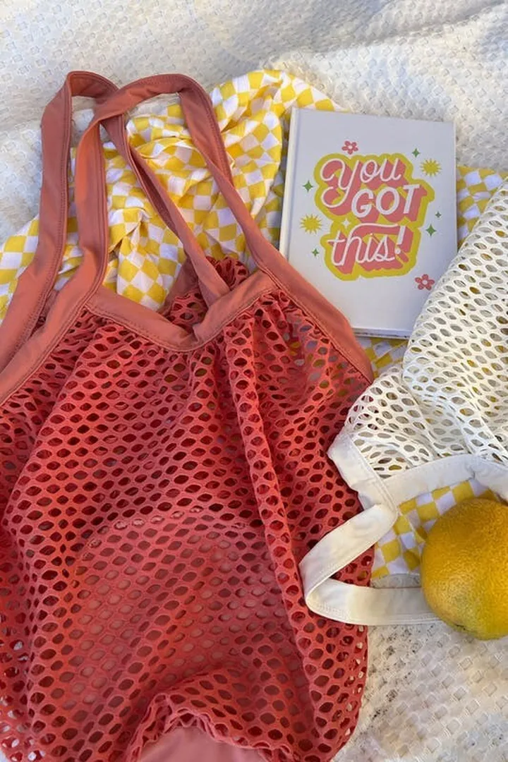 Dippin Daisy's Upcycled Goodies Net Bag - Coral