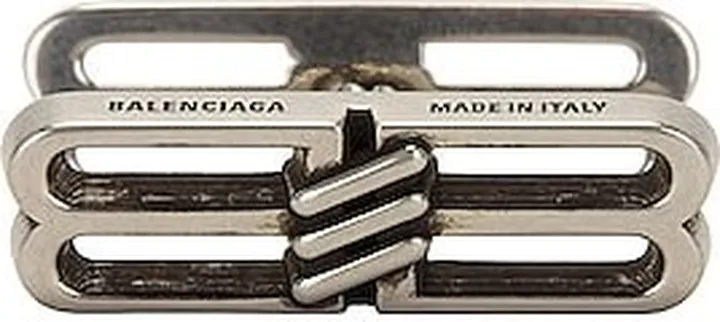 Balenciaga BB Icon Cufflinks in Metallic Silver