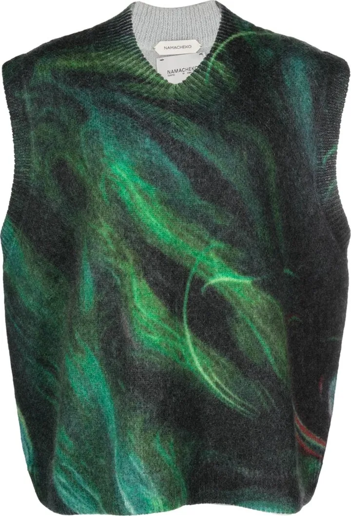 X Kamil Abbas X Browns Focus Green Rezyane Sweater Vest