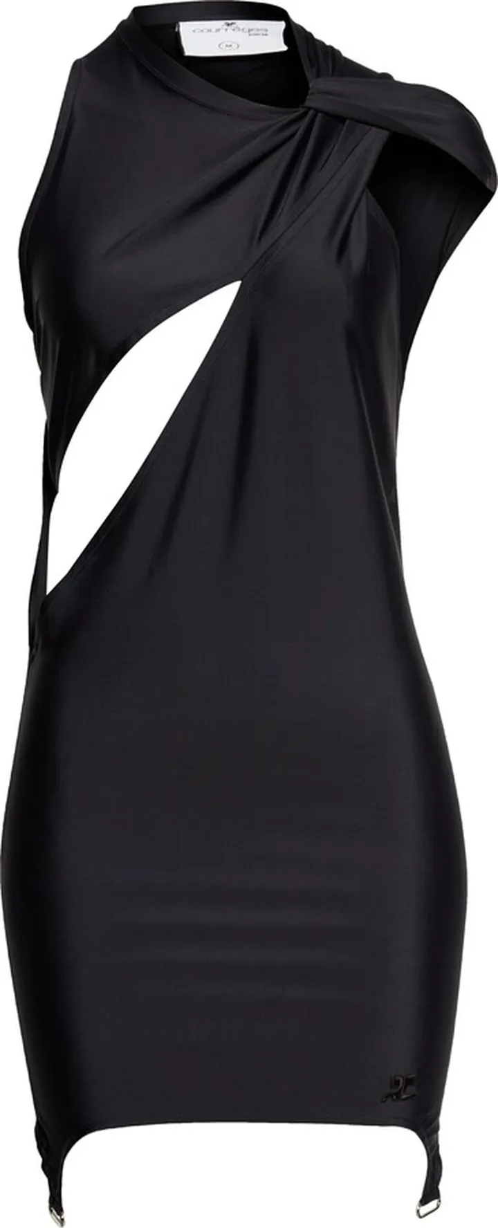 Twist & Cutout Tech Jersey Minidress