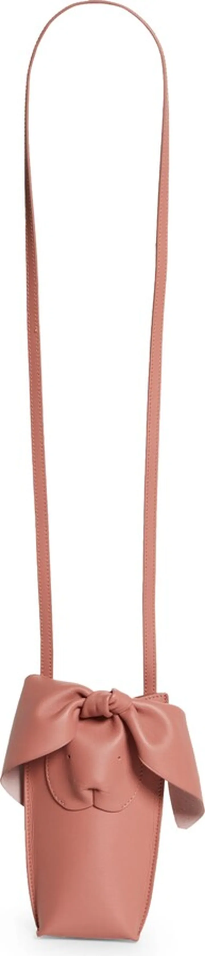 Bunny Calfskin Leather Pocket Crossbody Bag