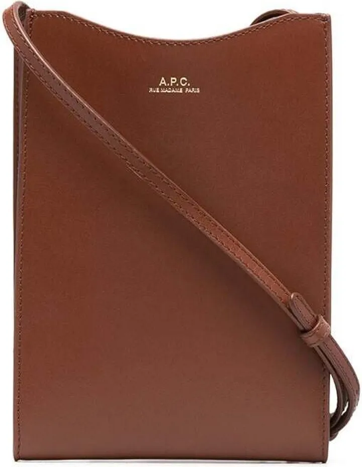 Jamie Brown Leather Crossbody Bag With Logo A.p.c. Woman