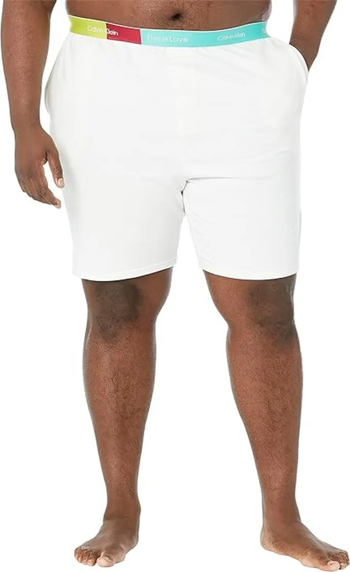 Calvin Klein Underwear Pride This Is Love Sleep Shorts (White) Men's Pajama