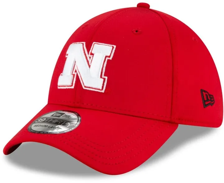 Men's New Era Scarlet Nebraska Huskers Campus Preferred 39Thirty Flex Hat