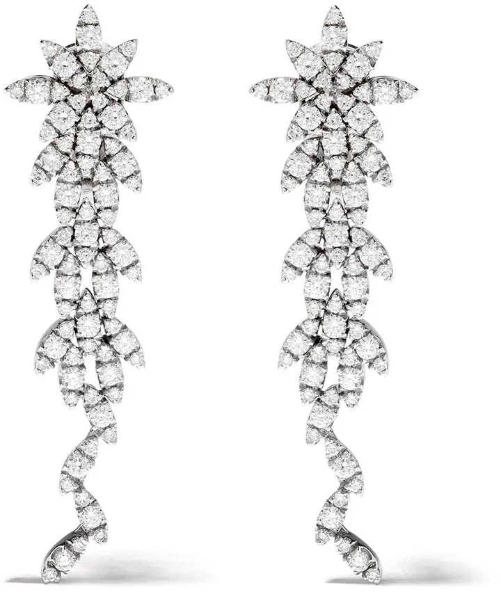 18kt white gold Ghirlanda diamond earrings