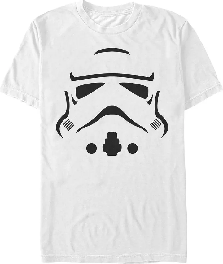 Men's Star Wars Sleek Stormtrooper Face T-Shirt - White - Large
