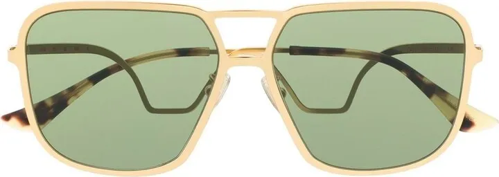 Tinted-Lenses Pilot-Frame Sunglasses