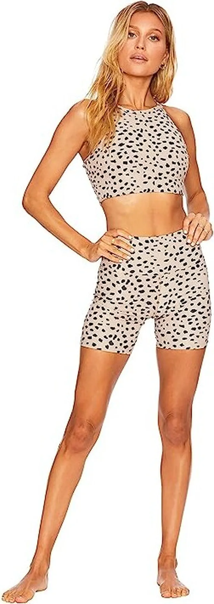 Beach Riot Ribbed Bike Shorts (Taupe Spot) Women's Shorts