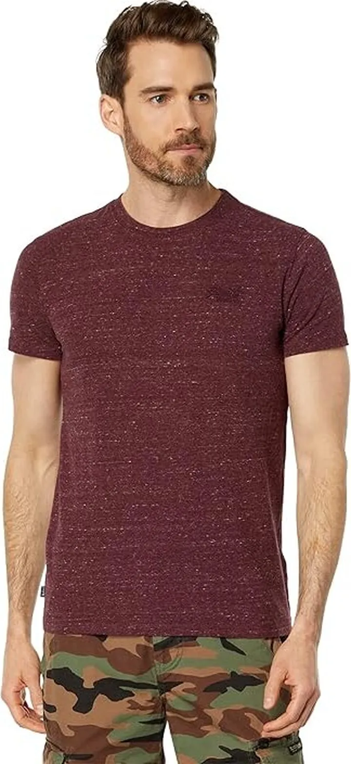 Superdry Essential Logo T-Shirt (Burgundy Heather) Men's Clothing