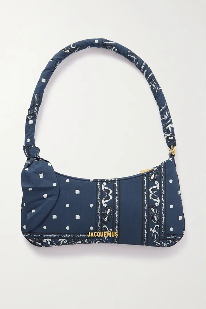 Jacquemus - Le Bisou Bandana Printed Cotton-poplin Shoulder Bag - Blue