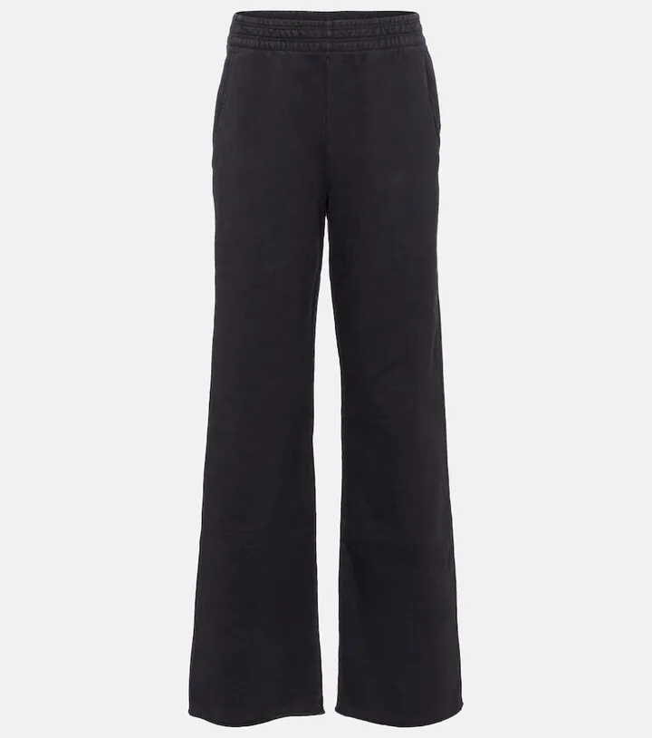 Wide-leg cotton sweatpants