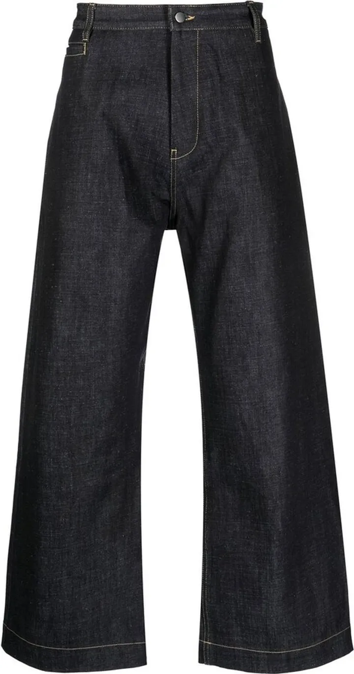 Wide-Leg Denim Trousers