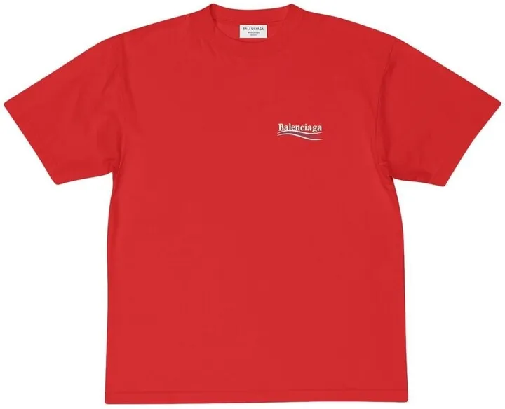Political Campaign embroidered cotton T-shirt