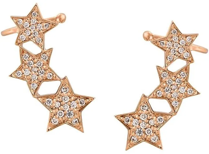 Stasia diamond triple star ear cuff