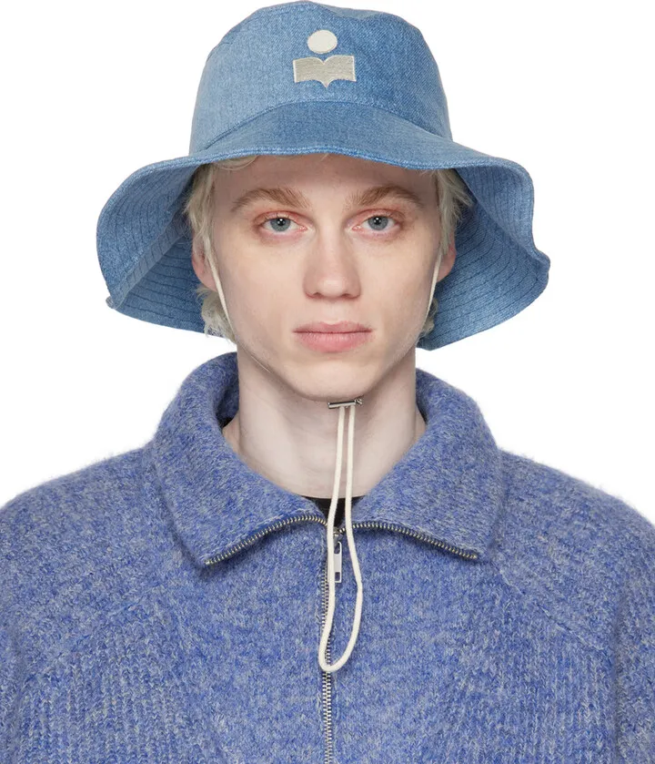 Isabel Marant Blue Delya Denim Hat