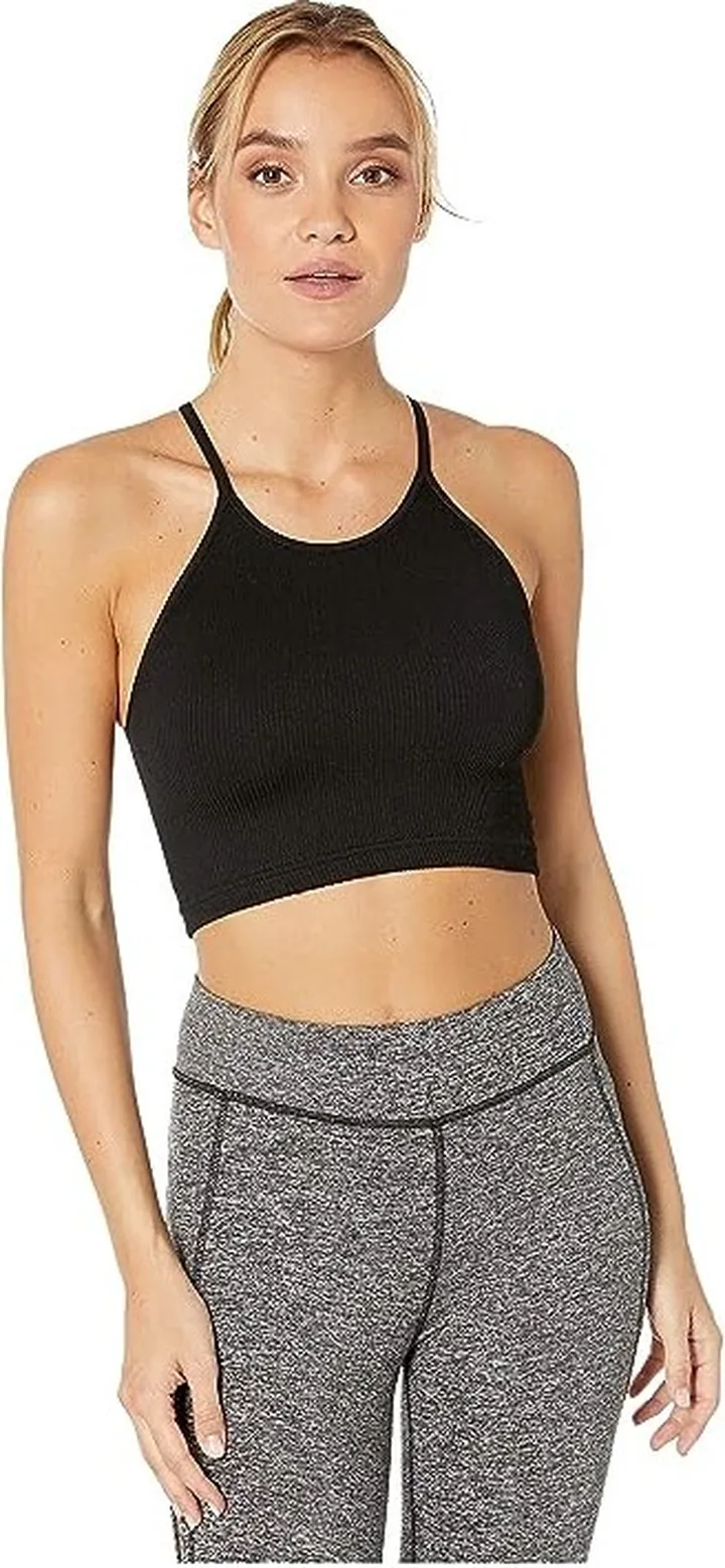 FP Movement Cropped Run Tank (Black) Women's Sleeveless