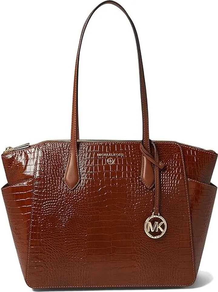MICHAEL Michael Kors Marilyn Medium Top Zip Tote (Chestnut) Handbags