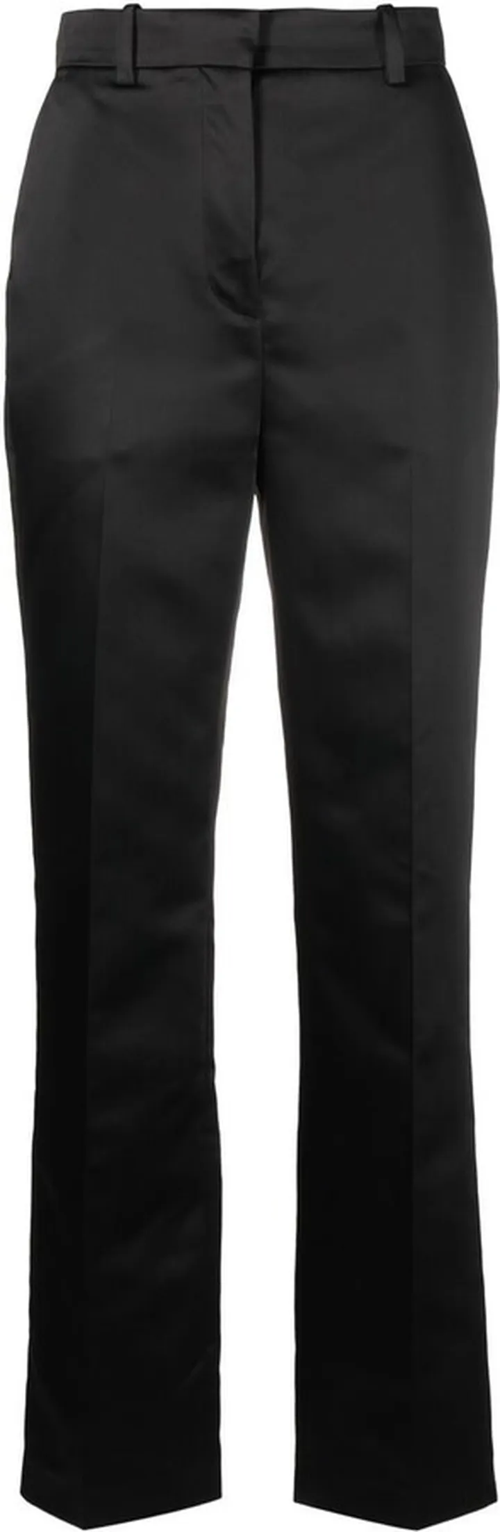 Straight-Leg Satin Trousers