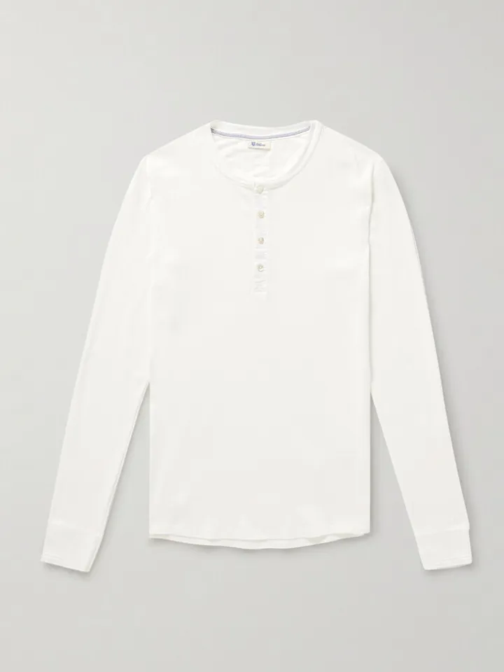 Karl Heinz Organic Cotton-Jersey Henley T-Shirt