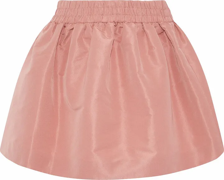 Gathered satin-faille mini skirt