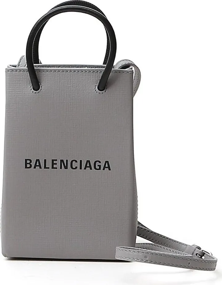 Balenciaga Logo Phone Holder Tote Bag