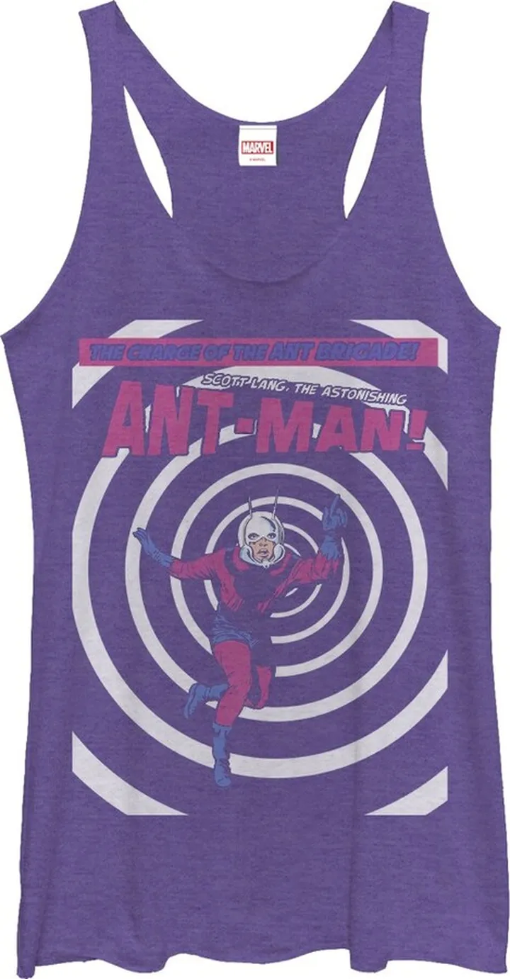 Women's Marvel Ant-Man Charge of the Ant Brigade Racerback Tank Top - Purple Heather - X Large