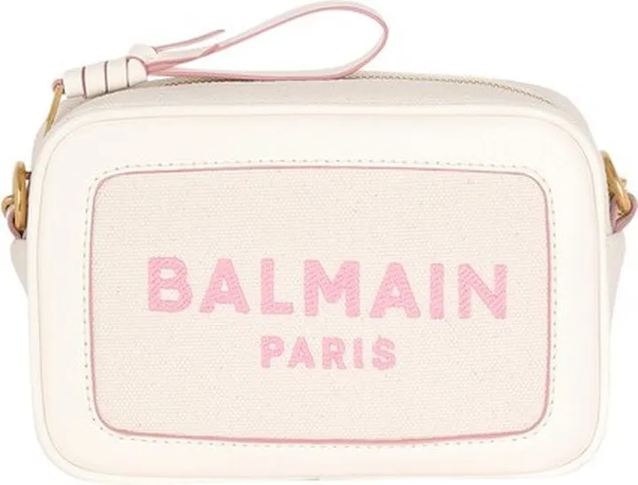 B-Army canvas clutch bag with leather details