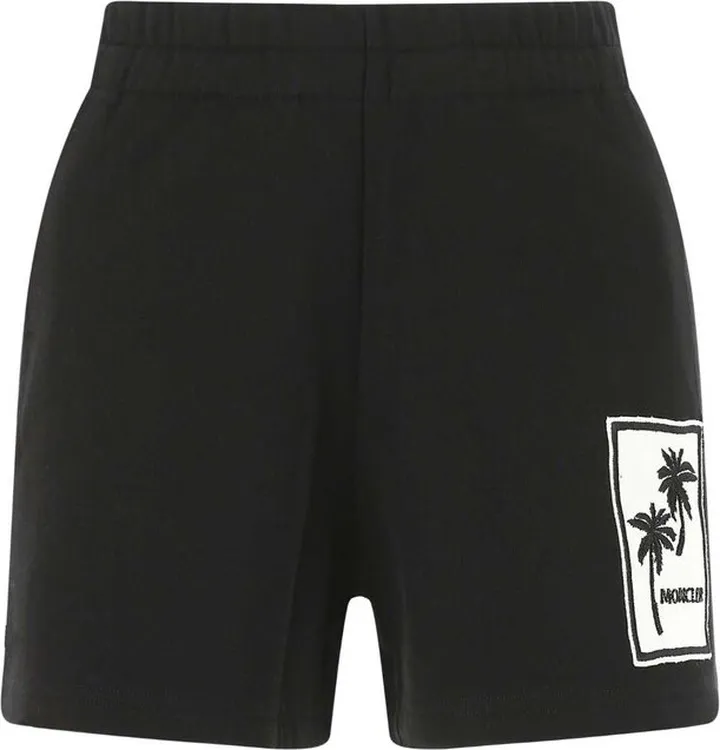 Moncler Logo Embroidered Elasticated Waist Shorts