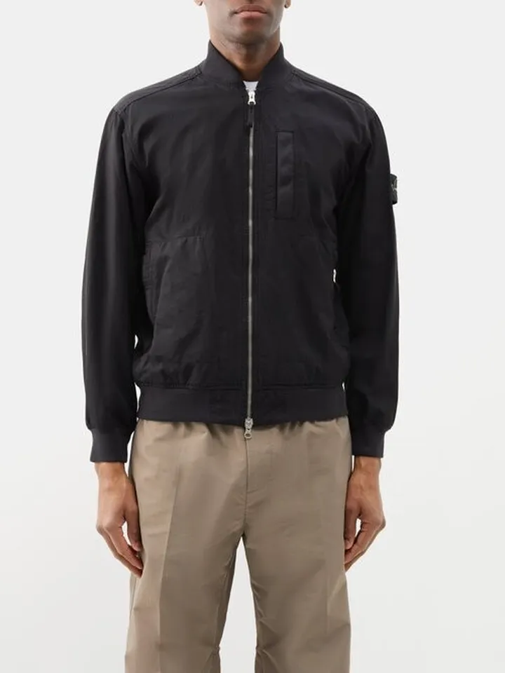 Garment-dyed Twill Bomber Jacket