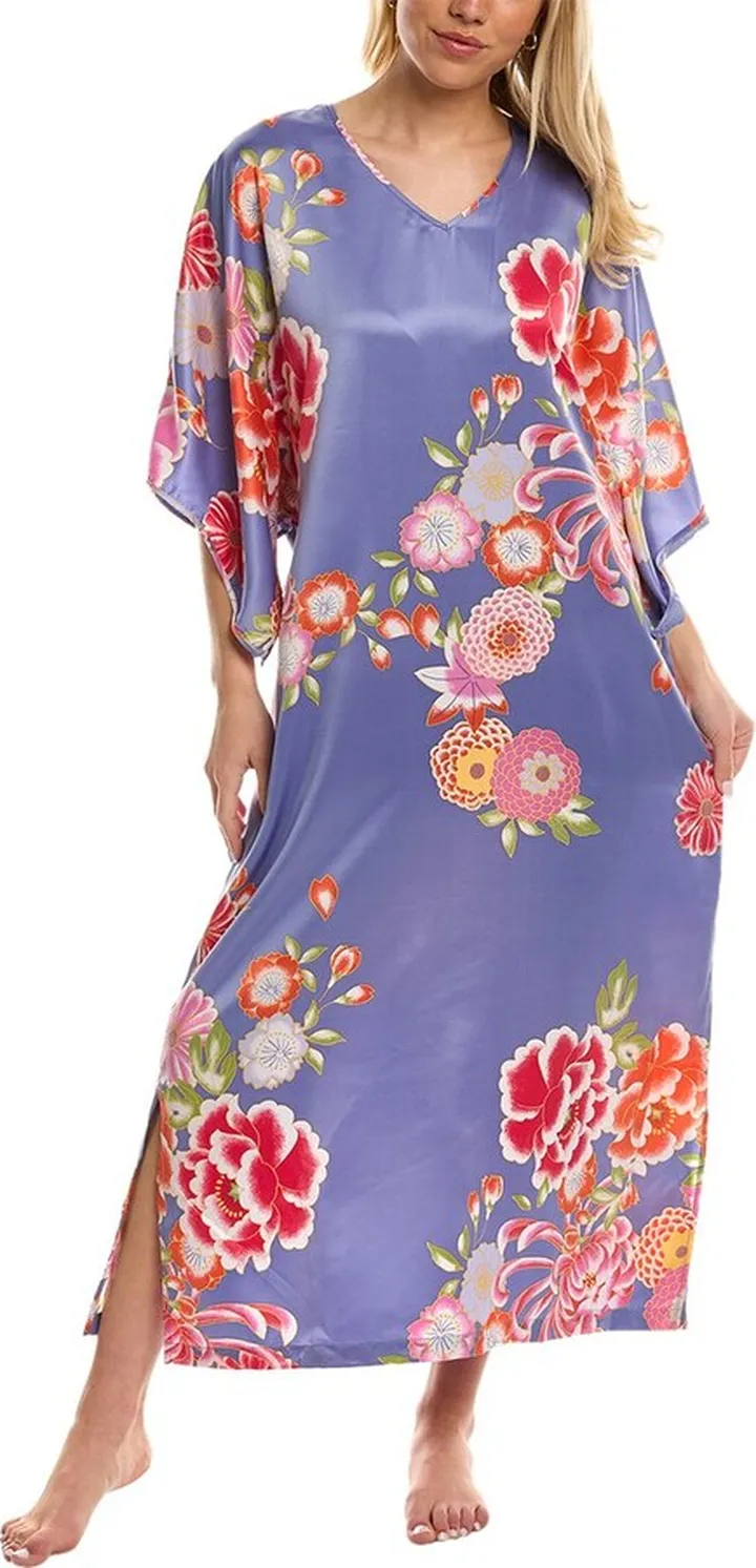Natori Satin Essentials Woven Caftan