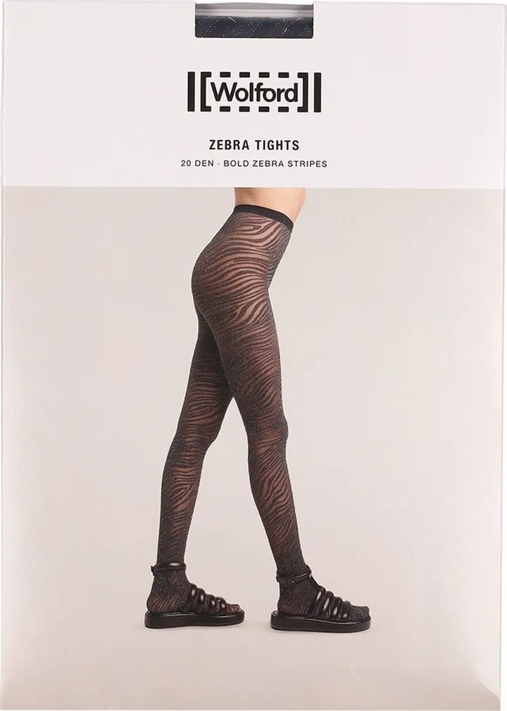 Zebra mesh tights