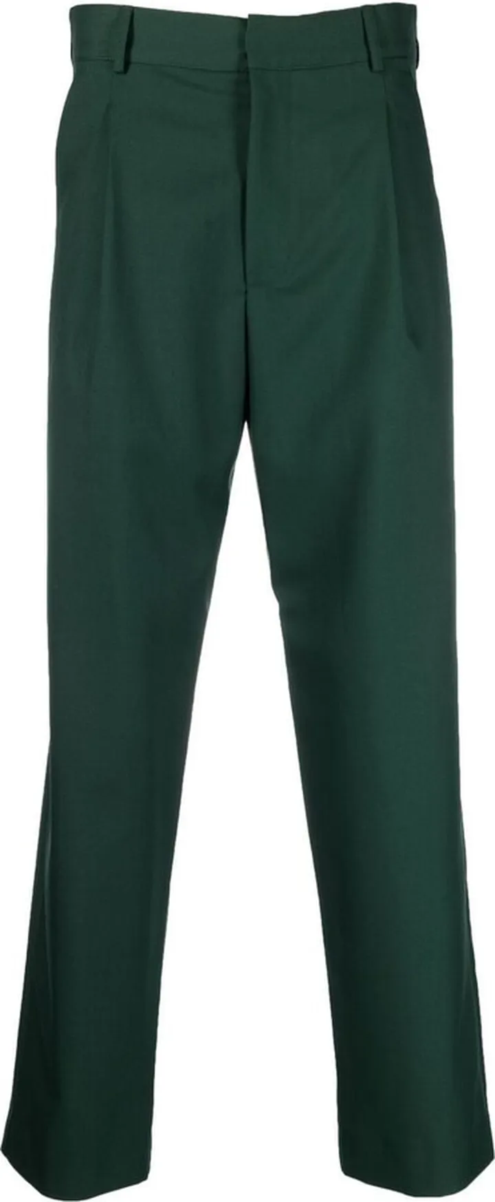 Pleat-Detail Wide Leg Trousers