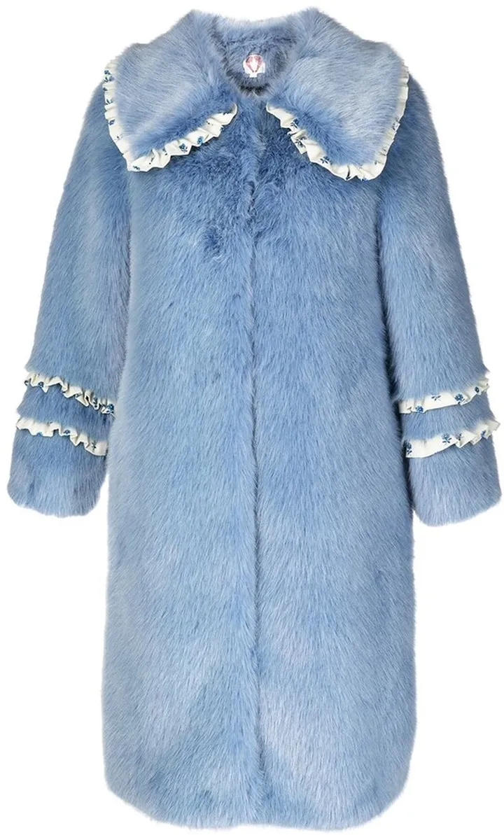 Brandy faux-fur coat