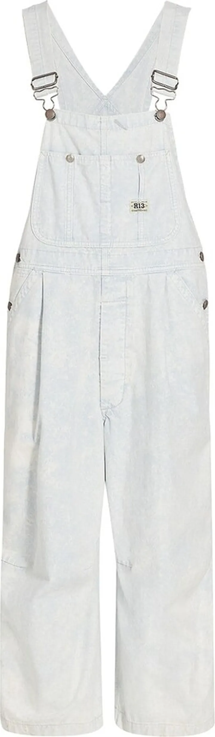 Cropped Denim Overalls