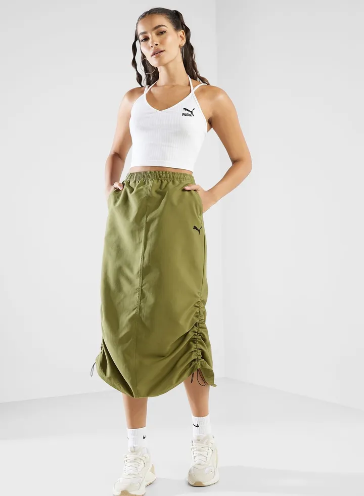 Dare To Midi Woven Skirt