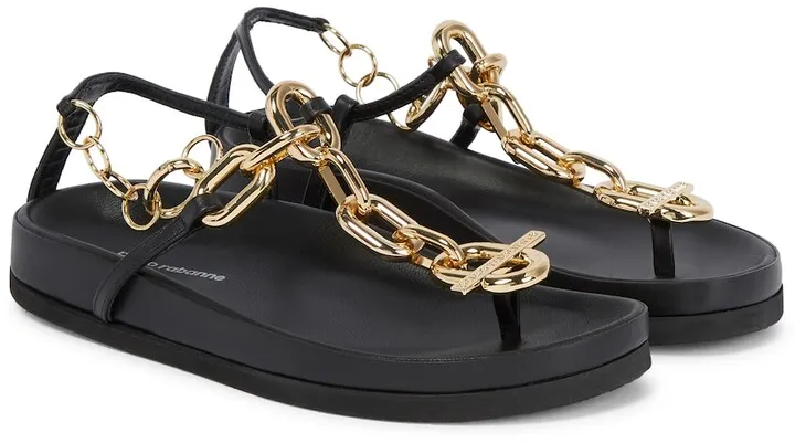 XL Link leather thong sandals