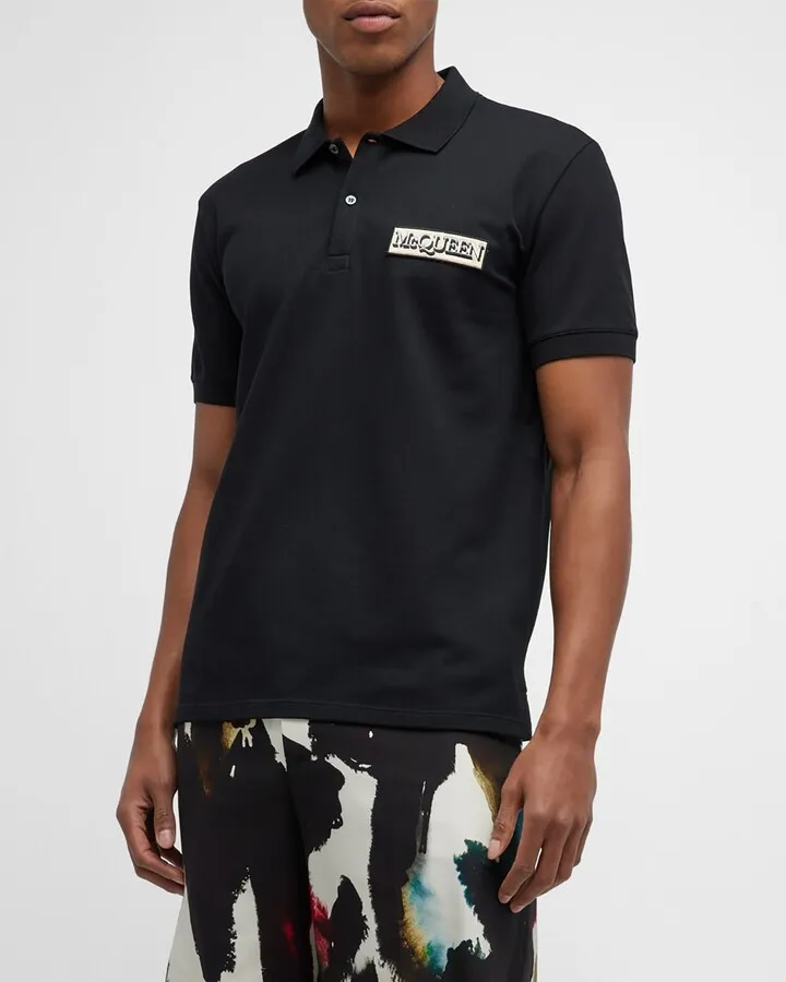 Men's Logo Patch Polo Shirt