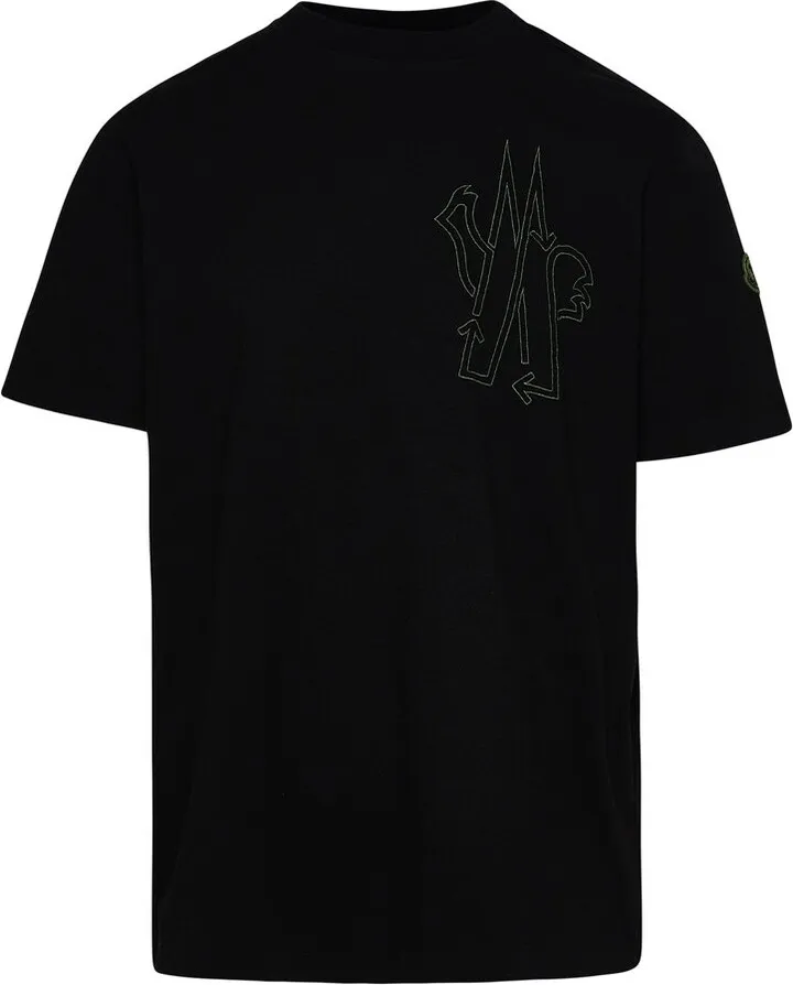 Moncler Logo Embroidered Crewneck T-Shirt