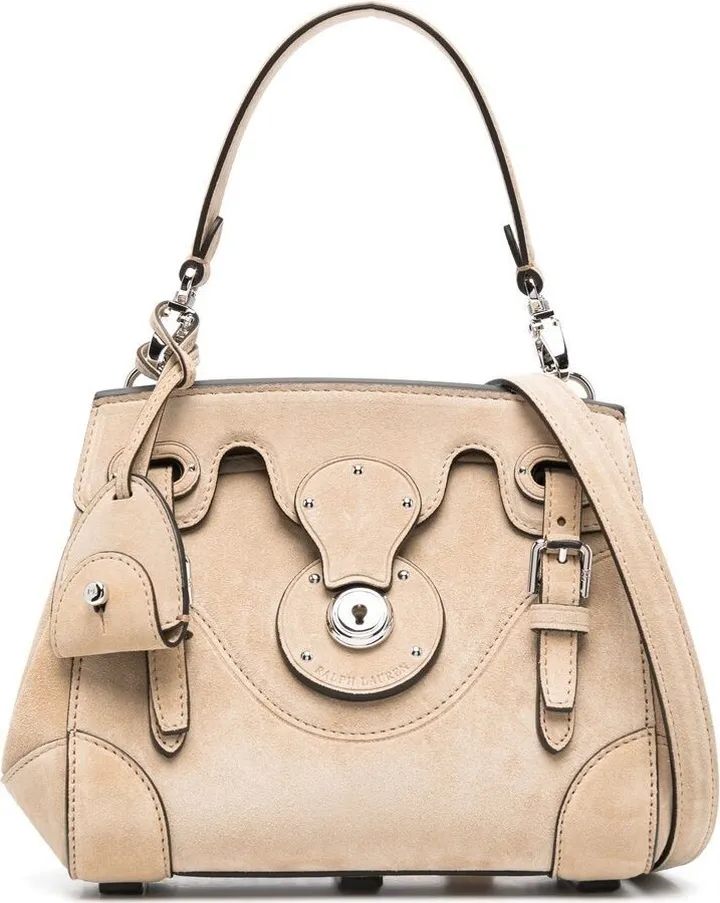Logo-Debossed Suede Tote Bag
