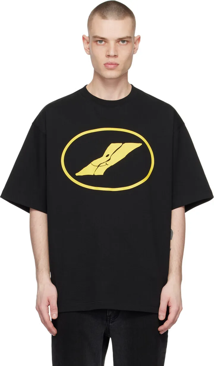 We11done Black Printed T-Shirt