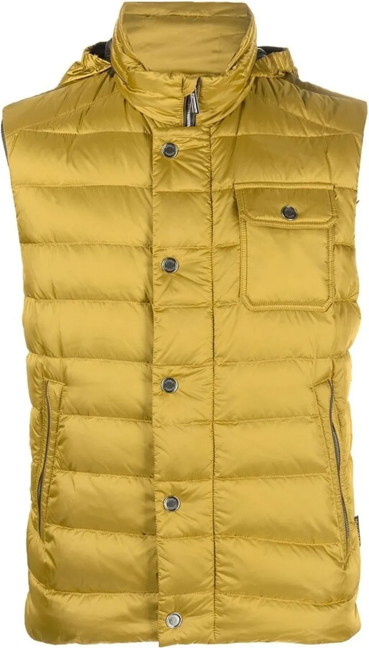 Down-Feather Hooded Vest