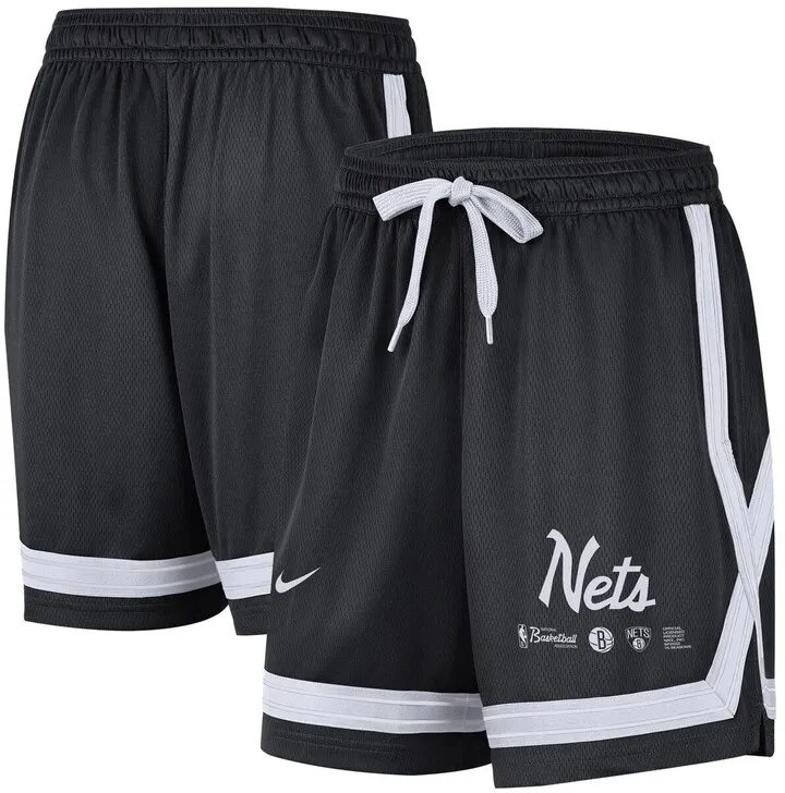 Women's Nike Black Brooklyn Nets Crossover Performance Shorts