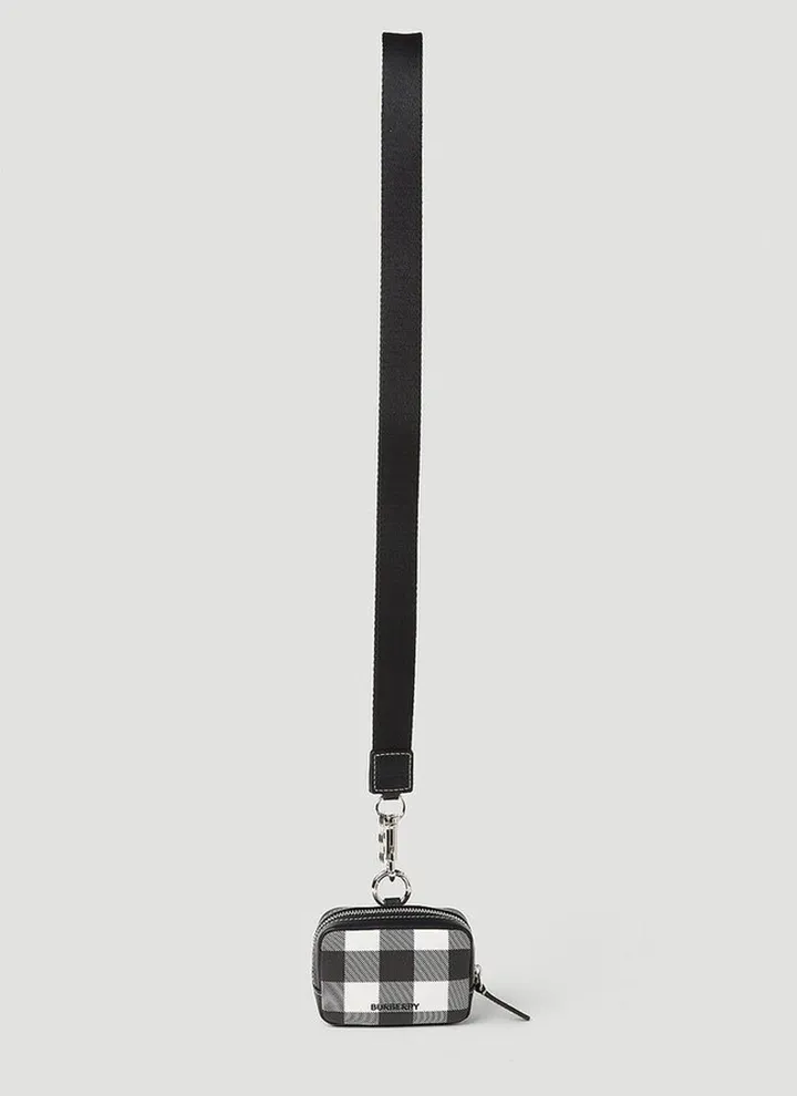 Burberry Logo Detailed Checked AirPods Case
